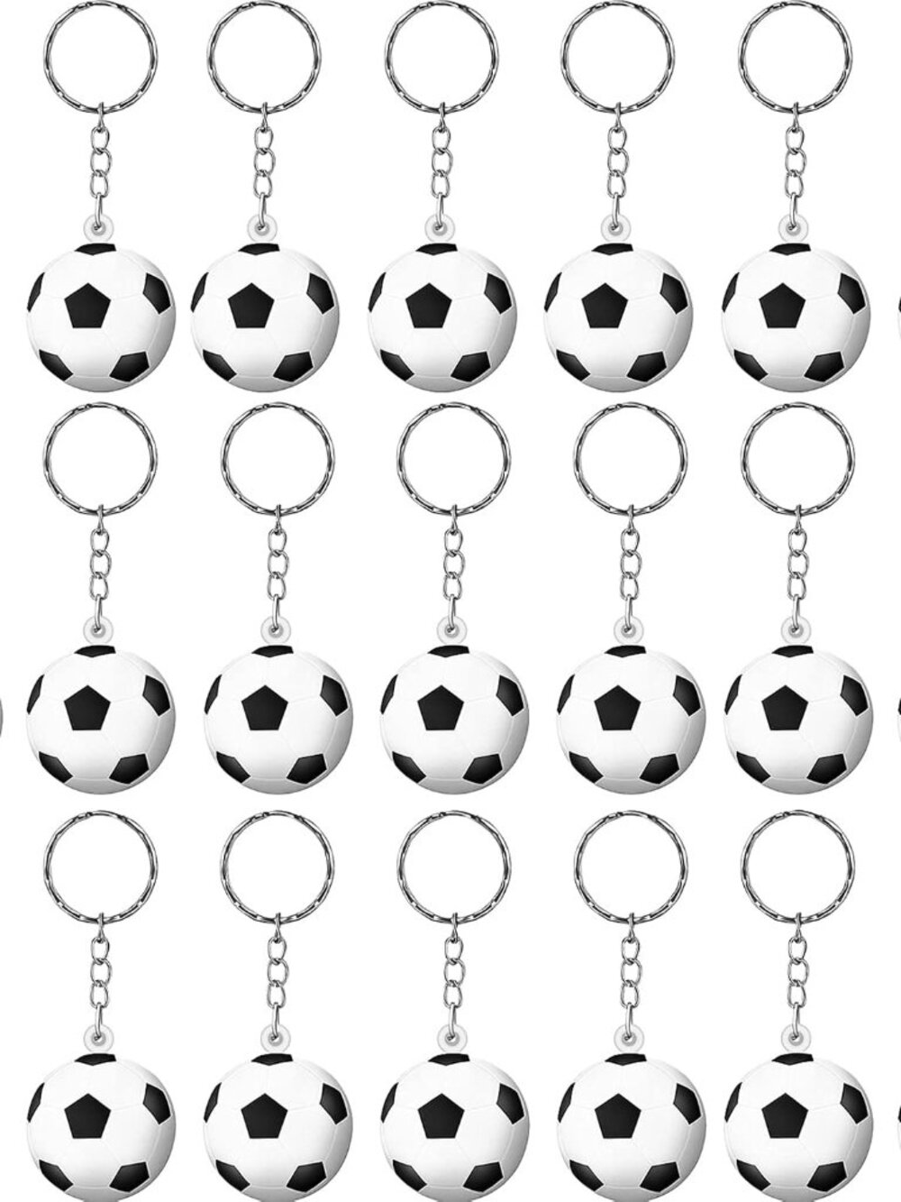 30 Pcs Soccer Ball Keychains for Boys Party Bag Fillers